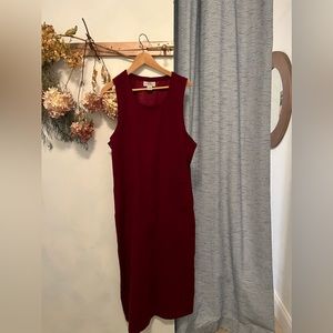 Vintage Red Ty Dress Size Large
